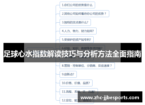 足球心水指数解读技巧与分析方法全面指南